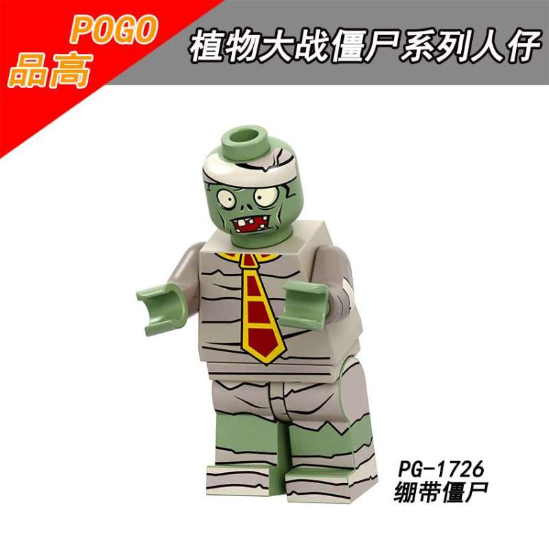 PG8197 Afro Zombie Bandage Zombie Pharaoh Zombie Barricade Zombie Cowboy Zombie Bucket Zombie Explorer Zombie Rock Zombie Action Figures Building Bloc