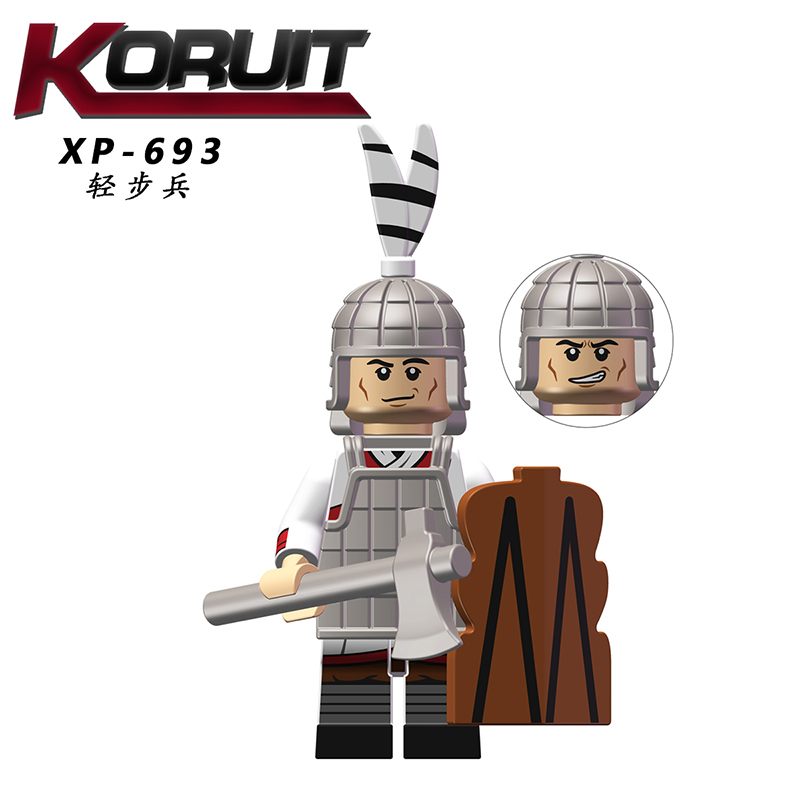 KT1093 medieval ancient army military soldier infantry Building Blocks Kids Toys