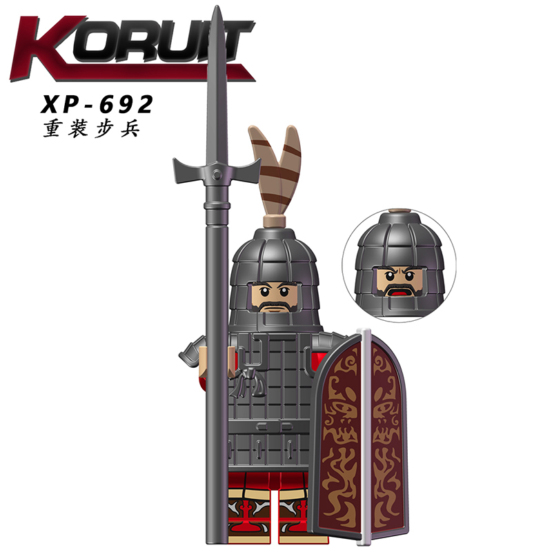 KT1093 medieval ancient army military soldier infantry Building Blocks Kids Toys