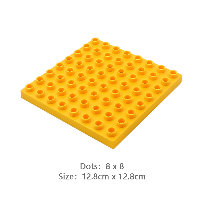 8*8 Dots 12.8*12.8cm Solid Color large Particle Base Plate High quality Bricks Compatible Figure DIY Building Blocks Kids Toys for children Gifts