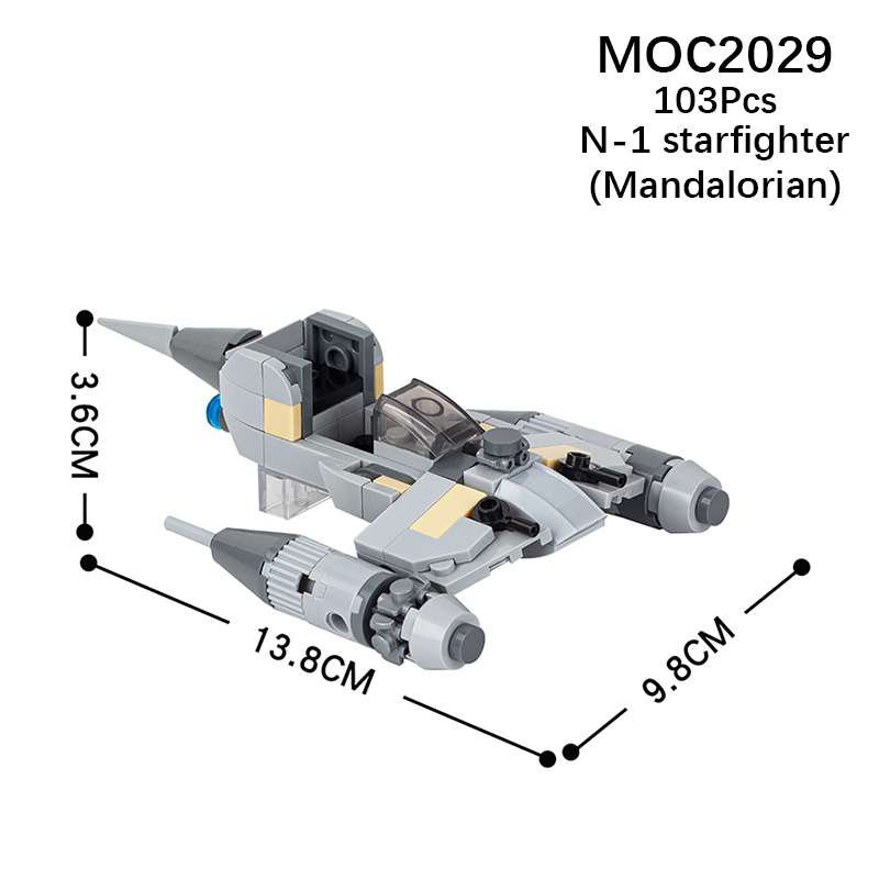 MOC2029 Star Wars Mandalorian N-1 starfighter Model DIY Educational Toys Buildig Blocks Bricks Kids Toys for Children Gift MOC Parts 