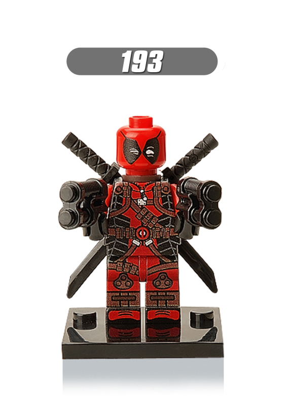 X0101 Superhero DC Movie Deadpool Series Armed Deadpool Gun Knife Weapon Accessories Building Blocks Kids Toys