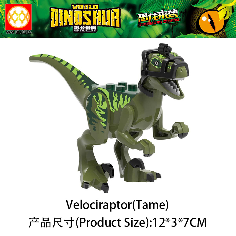 X0243 Dinosaurs Animals Jurassic Park Dilophosaurus Velociraptor Pteranodon Bricks Building Blocks Figures Gifts For Children Toys