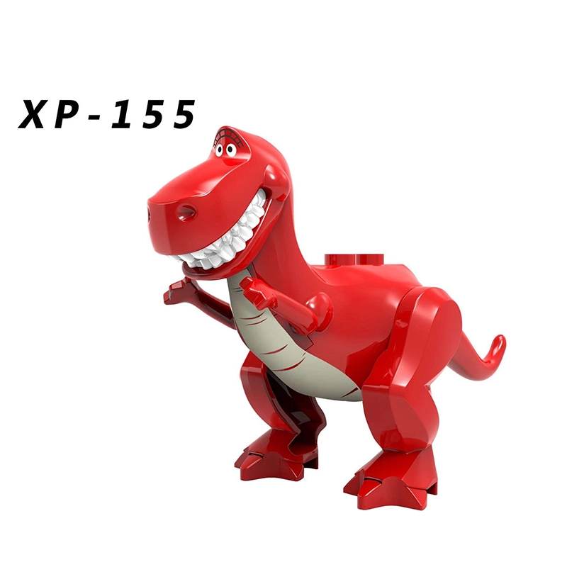 XP155 Cartoon Toy Story Rex the Red Dinosaur Building Blocks Kids Toys