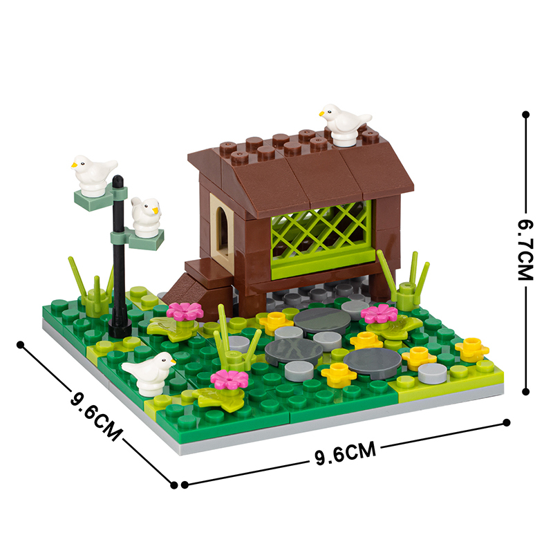 MOC0060 Farm Series Aviary Accessories Home Decoration Building Blocks Bricks Kids Toys for Children Gift MOC Parts