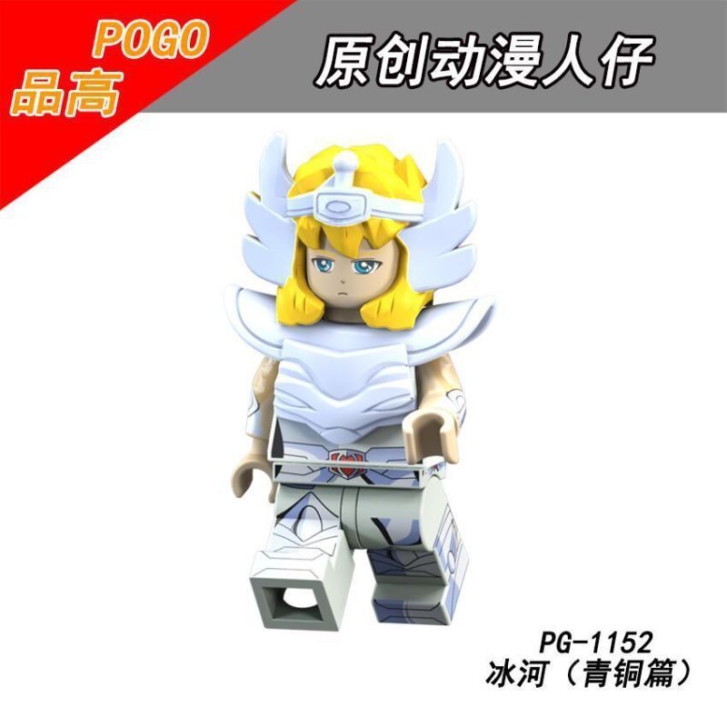 PG8128 Cartoon Anime Saint Seiya Saori Kido seiya Hyoga Shiryu シュン/ Ikki Action Figures Building Blocks Kids Toys