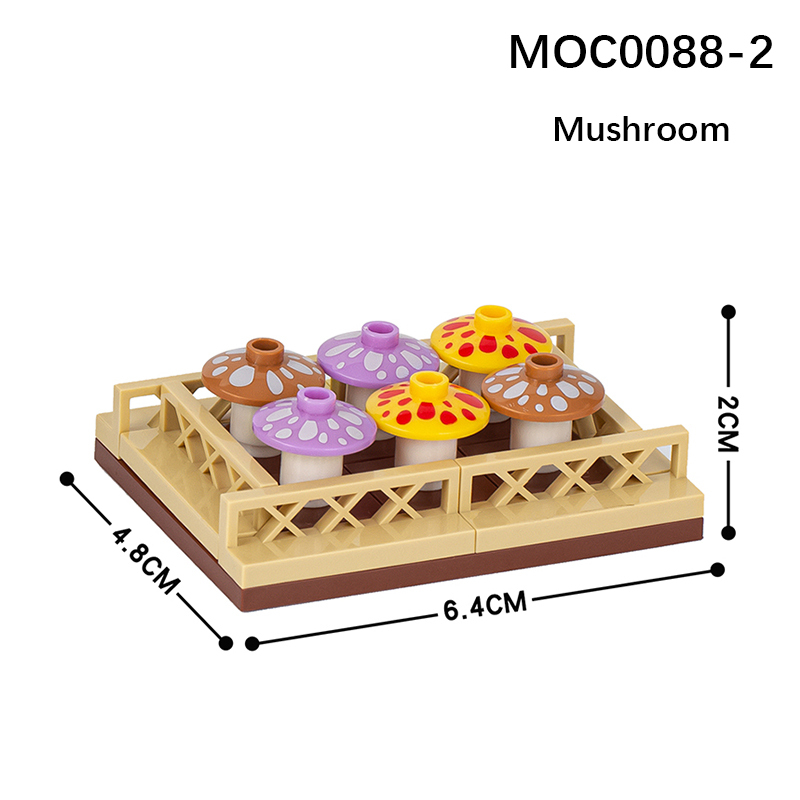 MOC0088 City Series Decoration Flowers Fruit and Vegetable Fields Building Blocks Bricks Kids Toys for Child