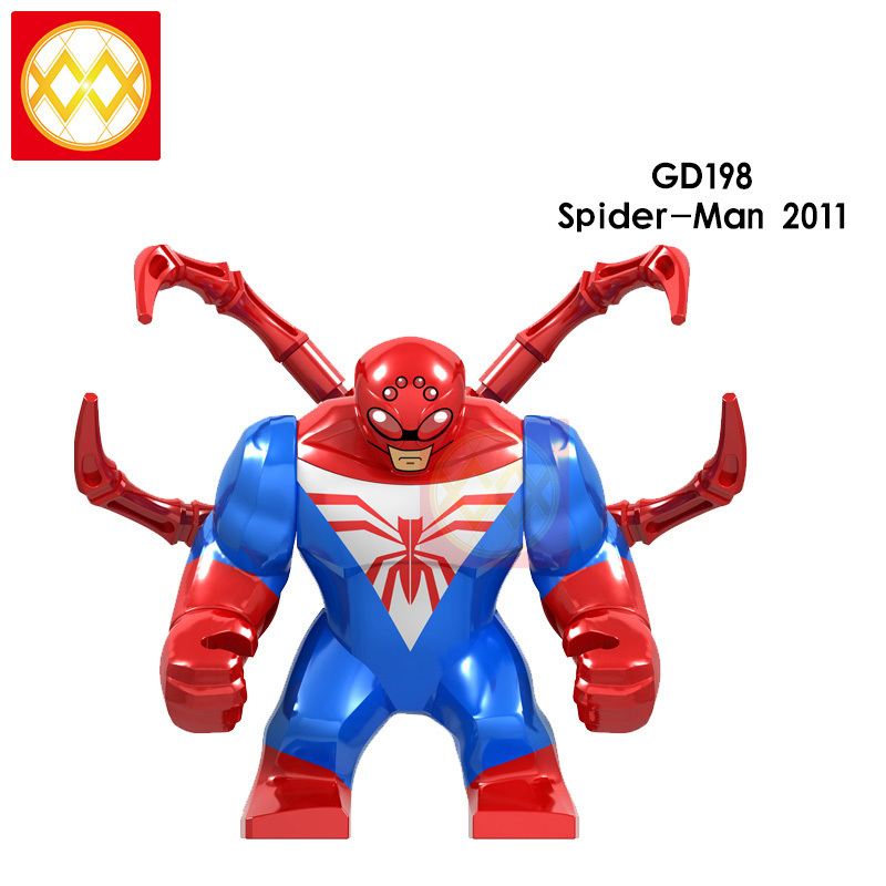 GD197-200 Spider-man In Steel Armor Spider-man 2011 Spider-man In Polar Armor Avenger Alliance Steel Armor Spider-man Building Blocks Kids Toys