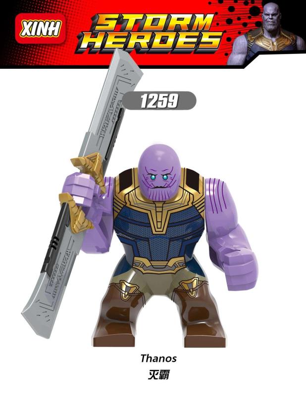 XH1259 Famous Marvel Hero Movie Thanos Big Figure Building Blocks Kids Toys gifts for children