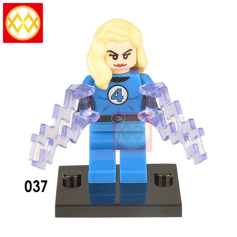 XH035-042 Movie Series figures Superheroes DC Laser Eye Naruto Invisible Woman Luo Bing Winter Soldier Falcon Arrow Building Blocks Kids Toys