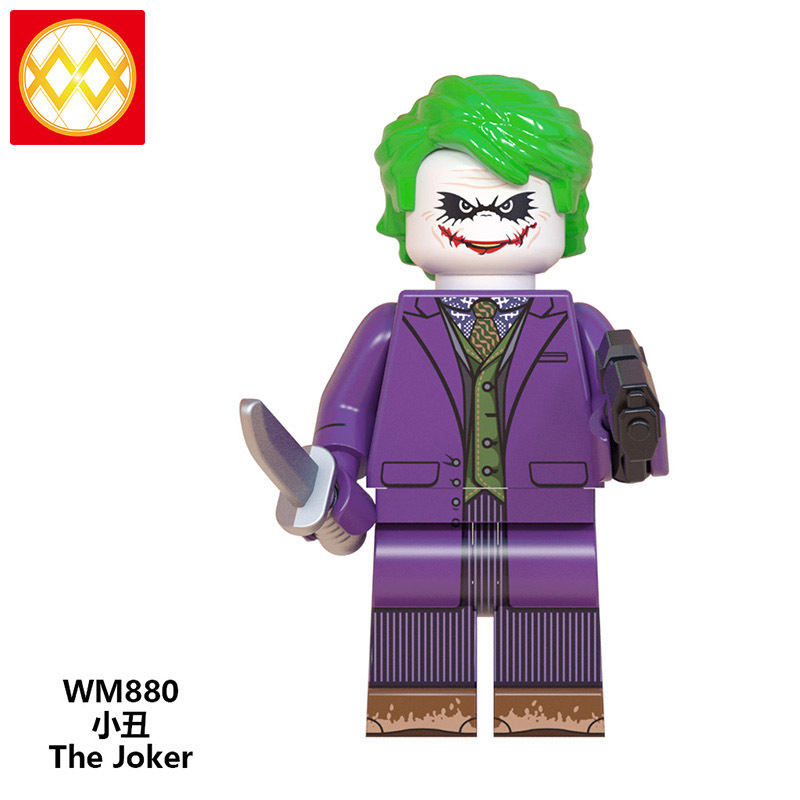 WM6080 The Joker Kerr Joker 2019 DC Heroes Harley Quinn Supervillains Action Figure Building Block game Toys