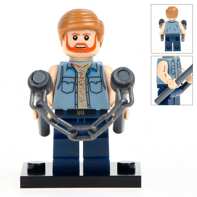 WM458 Celebrity Chuck Norris Model Actor Figure Building Blocks Kids Toys