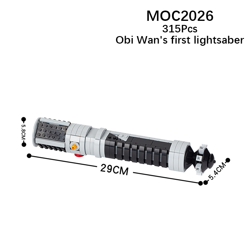 MOC2026 Star Wars Movie Series Obi-Wan's Lightsaber Weapon Building Blocks Kids Toys