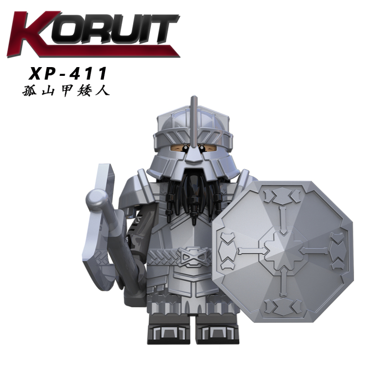 KT1054 Lone Mountain Dwarf Capricorn Dwarf Orichalcum Diamond Armor Dwarf Blue Mine Diamond Armor Dwarf Building Blocks Kids Toys
