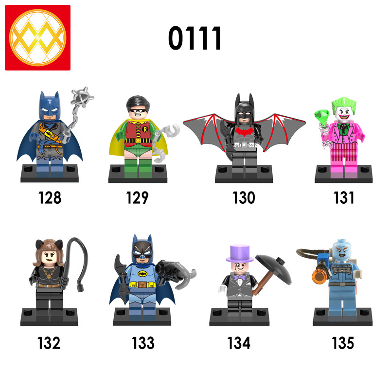 X0111 DC Movie Batman Robin Joker Catwoman Frozen Man Super hero Building Blocks Kids Toys