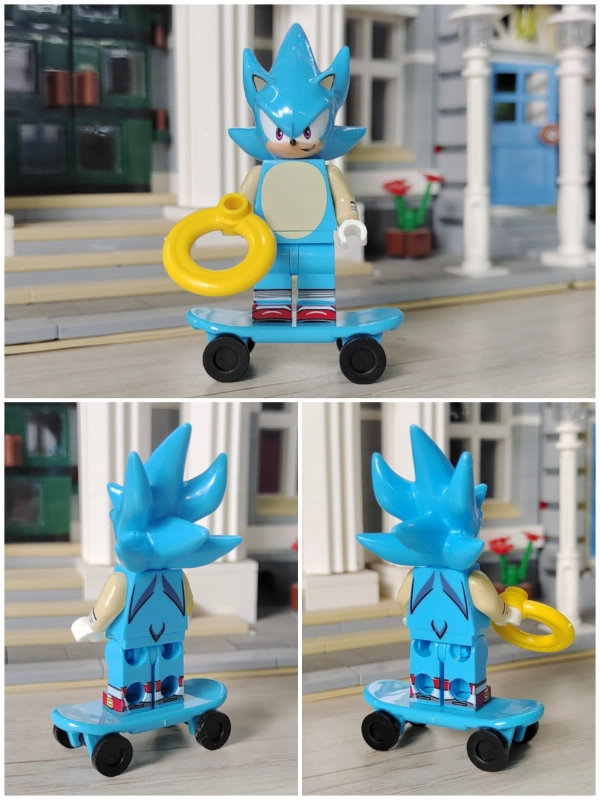 Anime Sonic The Hedgehog Building Blocks Action Figure Cartoon Sonic Toy  Bricks assemblare giocattoli educativi per