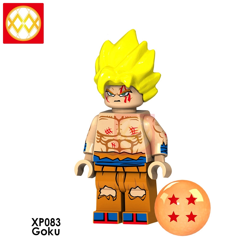 KT1011 Chichi Goku Gogeta Tien Shinhan Burdock Anime Figures Cartoon Series Building Blocks Kids Toys