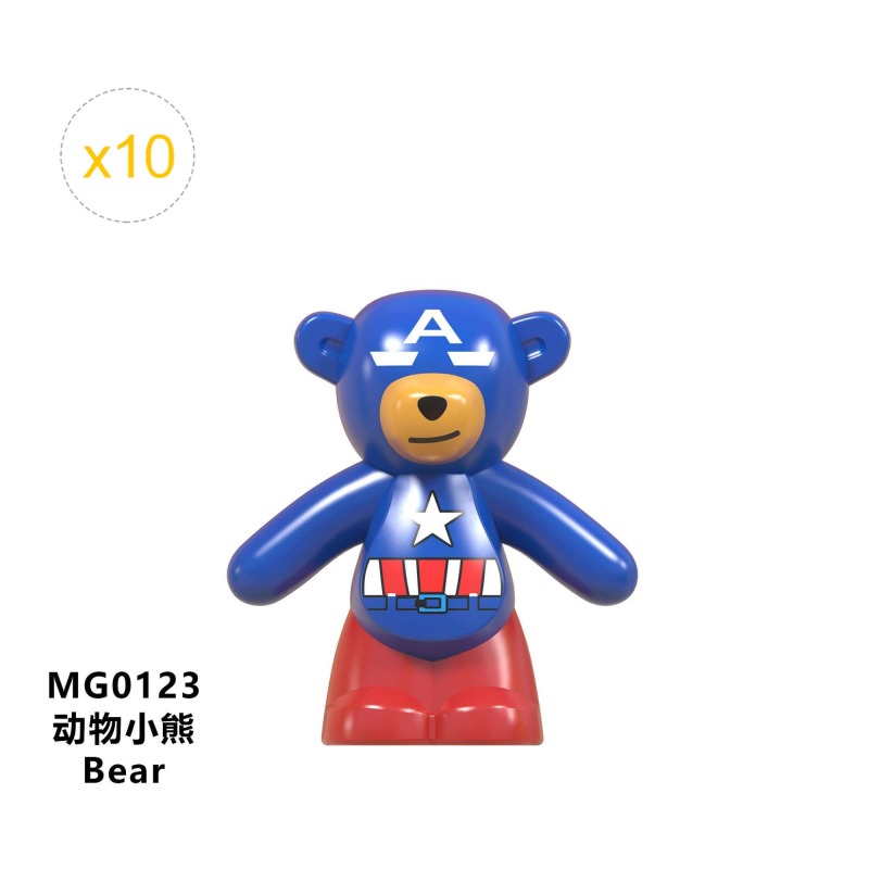 MG9004 10PCS/LOT Animal Series Bear Compatible Building Block Toys For Children