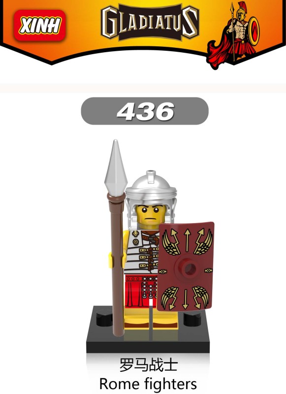 X0137 Medieval Soldier Roman Warrior Series Roman Commander Elf Female Warrior Highland Warrior Spartan Warrior Gladiator Building Blocks Kids Toys