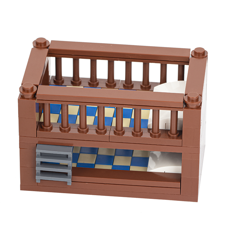 MOC0029-D city Series Furniture Bunk Bed Building Blocks Bricks Kids Toys for Children Gift MOC Parts