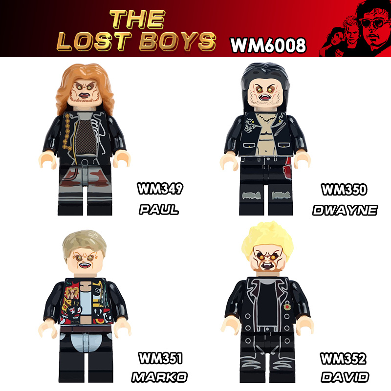 WM6008 The Lost Boys Marko Paul Dwayne David Movie Characters Model Figures Education Building Blocks Kids Toys