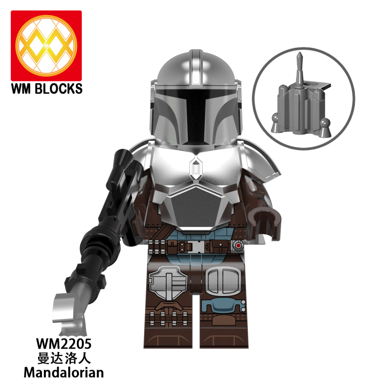 WM6121 Star Character Ahsoka Dark Troopers Mandalorian Moff Gideon Boba Fett Scout Trooper Wars Figure Kids Toys