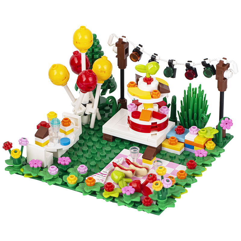 MOC4039 City Birthday Party Scene Buildig Blocks Bricks Kids Toys for Children Gift MOC