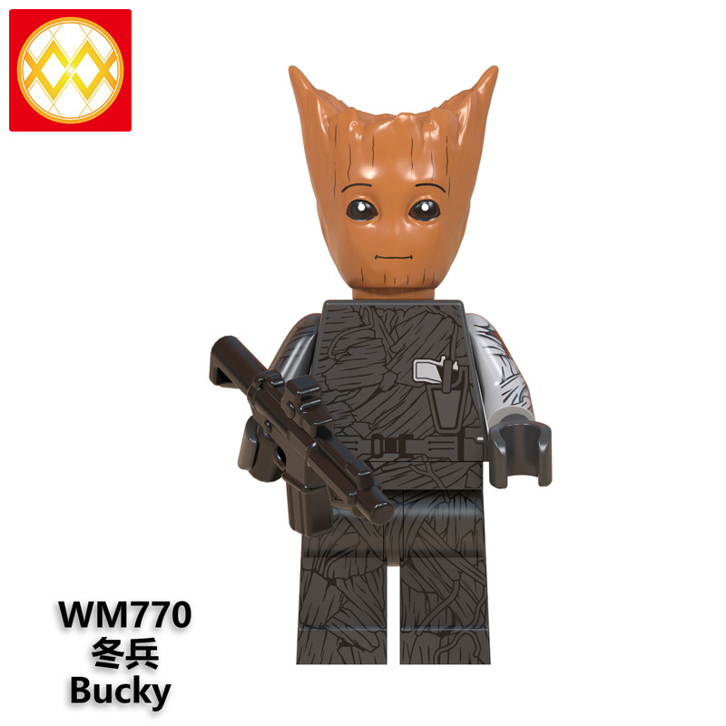 WM6070 Winter Soldier Bucky Steve Rogers Thanos Thor Wade Winston Action Figure Building Blocks Toys for Children Gift