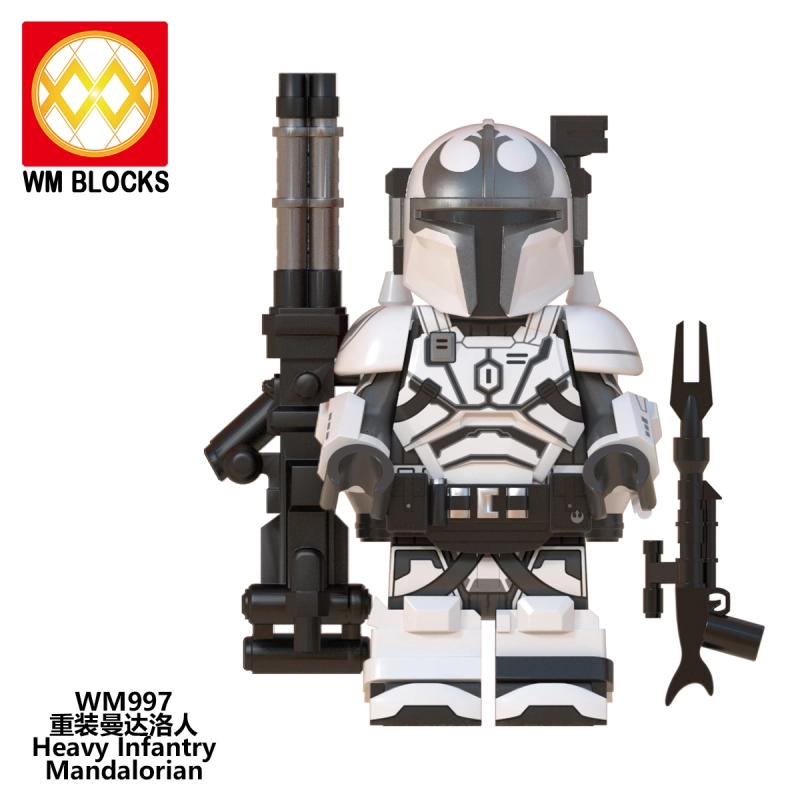 WM6094 New Star Heavy Infantry Mandalorian Paz Vizla Wars Baby Yoda Mini Action Figures Building Blocks Gift Toys For Children