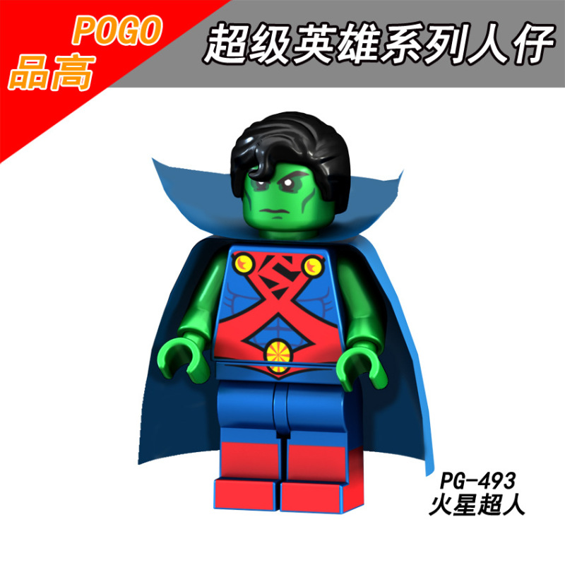 PG8153 Scarecrow Black Panther Mars Superman Lana Blue Psylocke Robin Green Arrow Action Figures Building Blocks Kids Toys