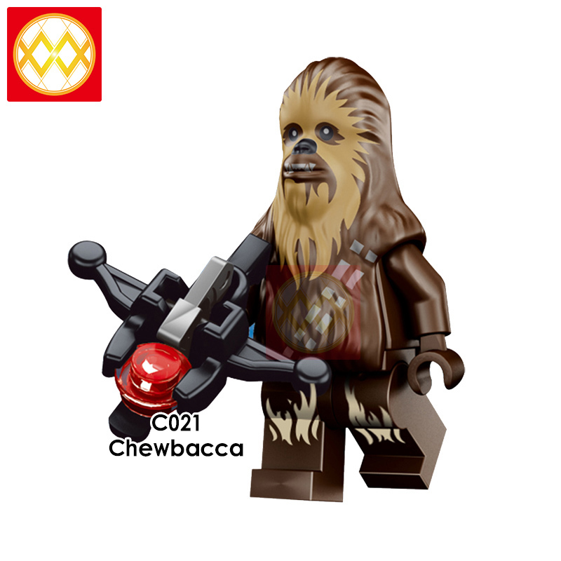 C015- C022 Obi-Wan Kenobi Emperor's Royal Guard Stormtrooper Darth Vader Jar Jar Binks Han Solo Chewbacca Finn Building Blocks Kids Toys