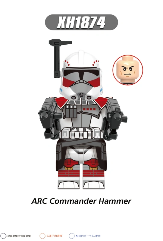 X0333 Star Wars ARC Commander Colt Blitz Havoc Hammer 327th ARC Trooper Commander Wolffe 13th Bataalion Action Figure Building Blocks Kids Toys