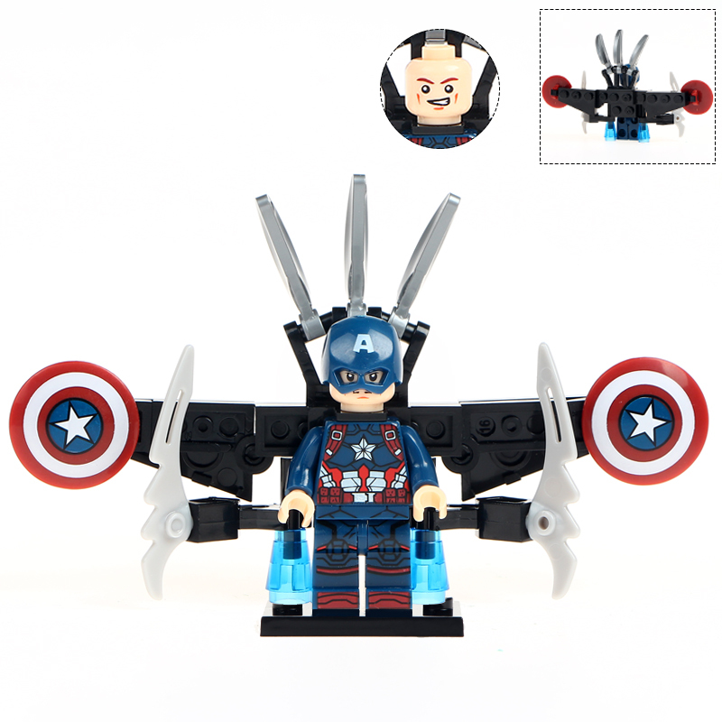 MG0001 Marvel Super Hero Captain America Action Figure Building Blocks Kids Toys