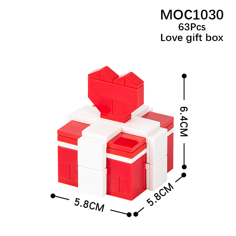 MOC1030 Love Box DIY Gift Box Building Blocks Kids Toys