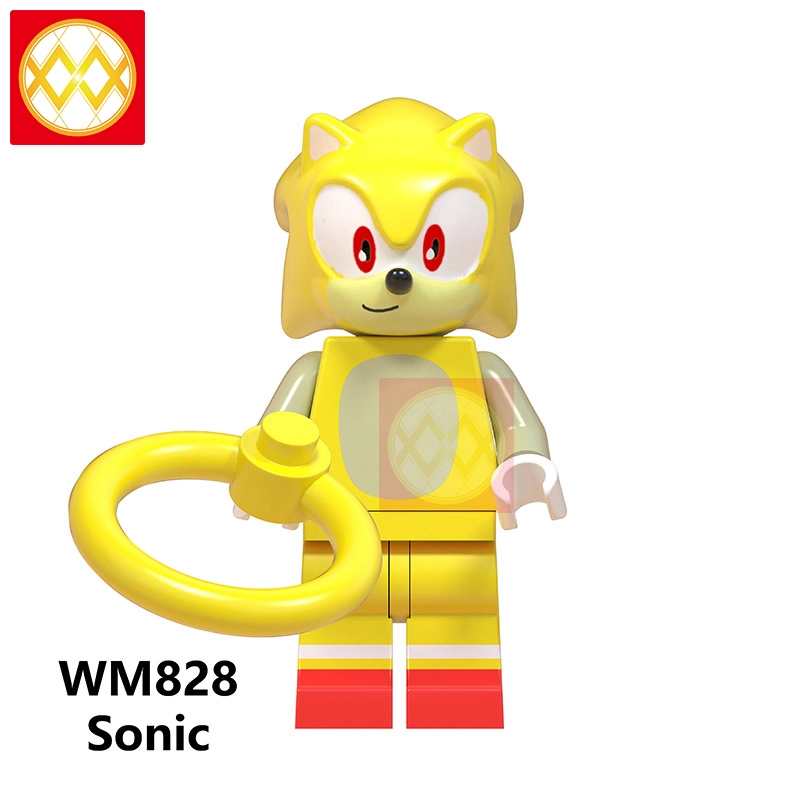 WM6043 Super Sonic Shadow Anime Movie Sonic Knuckles Action Pop Figures Doll Building Blocks Christmas Gift Toys For Children