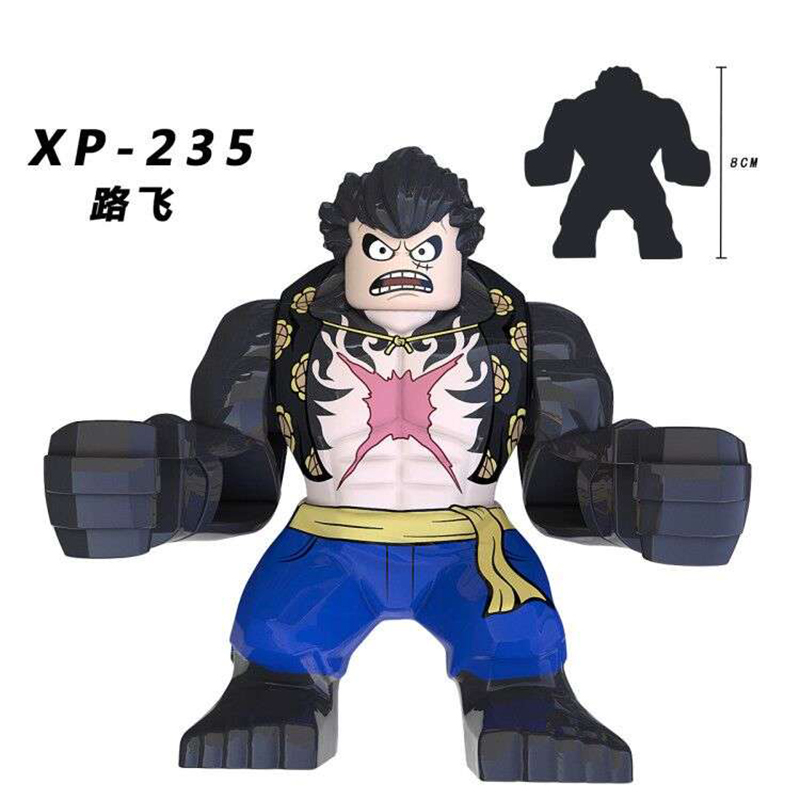 XP235 Anime One Piece Pirates Monkey D. Luffy Action Figure Building Blocks Kids Toys