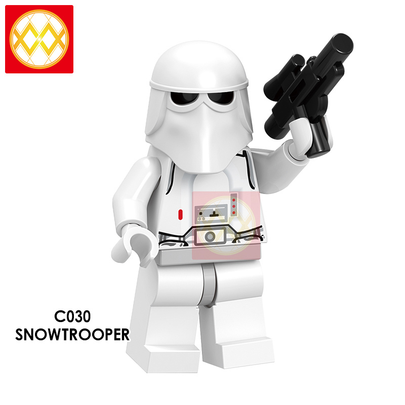 C023-030 REY LUKE SKYWALKER FIRST ORDER OFFICER SABINE WREN AHSOKA TANO KIT FISTO C APTAION JAG SNOWTROOPER Building Blocks Kids Toys