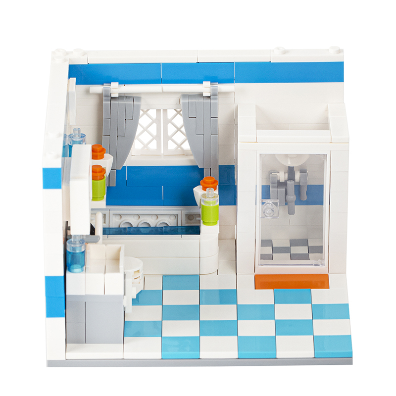 MOC4046 City Series Bathroom Scene Building Blocks Bricks Kids Toys for Children Gift MOC Parts