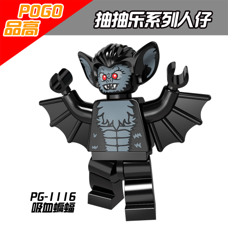 PG8087 Tauren Vampire Bat Joker Snowman Nuclear Worker Bigfoot Businessman Carrot Man  Building Blocks Kids Toys