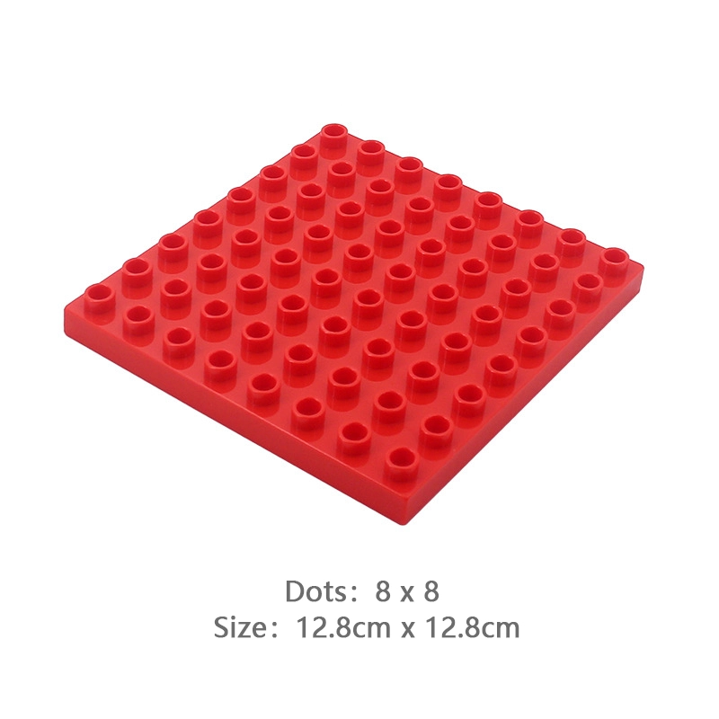 8*8 Dots 12.8*12.8cm Solid Color large Particle Base Plate High quality Bricks Compatible Figure DIY Building Blocks Kids Toys for children Gifts