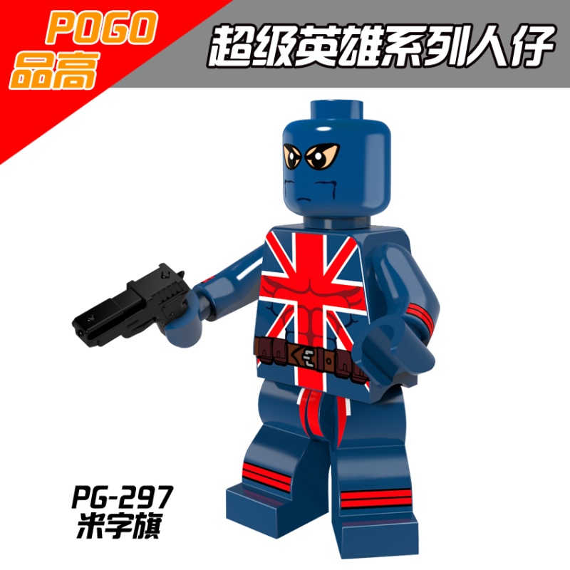 PG8082 Super Heroes Forge Domino Omega Shiro Yoshida Radioactive Man pyro Ripclaw Building Blocks Kids Toys