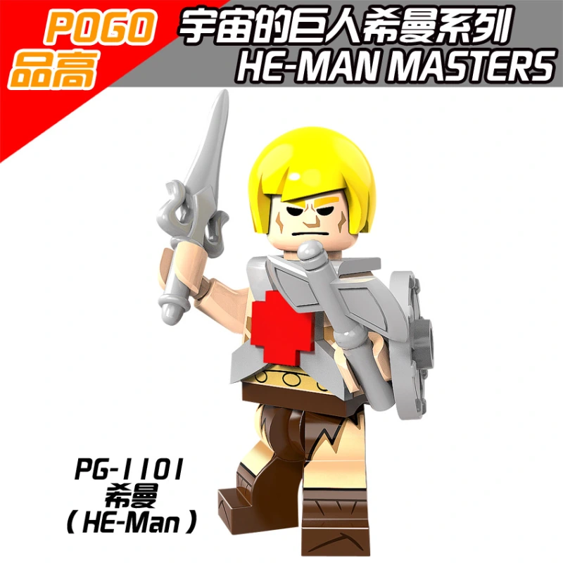 PG8089 Cartoon He-Man and the Masters of the Universe Ram man Paker He-Man Ske Letor Sorceress Rattlor Tri-Klops Zodak Action Figure Building Blocks K