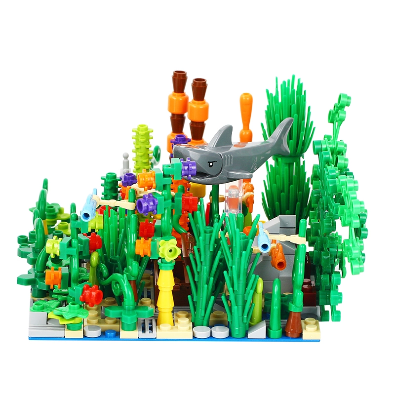 MOC3011 Underwater World Model Compatible Fish Plants Bricks Assembly Building Blocks Kids Toys