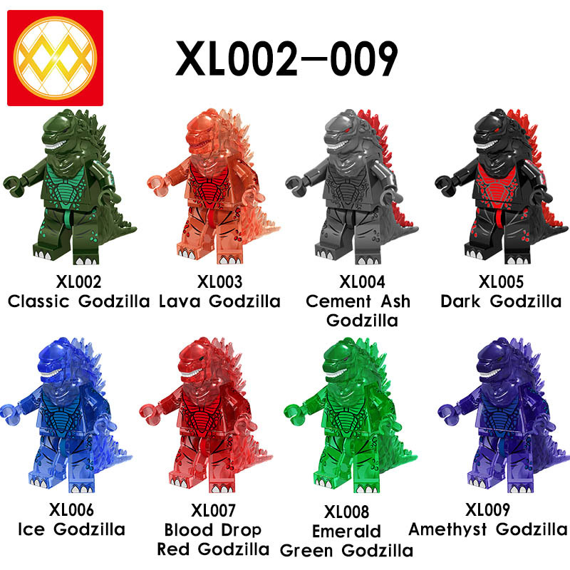 XL002-009 Classic Godzilla Lava Godzilla Cement Godzilla Dark Godzilla Ice Godzilla Blood Drop Red Godzilla Emerald Green Godzilla Amethyst Godzilla