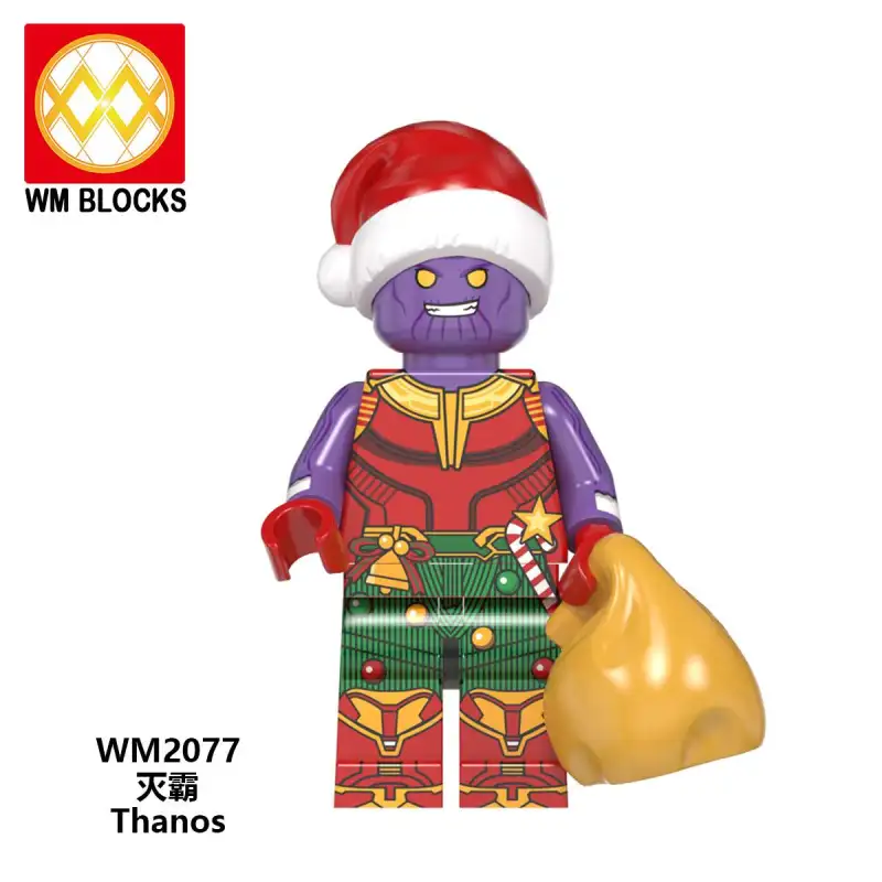 WM6104 Christmas Dead pool Harley Quinn Super man Thanos Wonder Woman Super Heroes Mini Action Figures Building Blocks Kids Toys