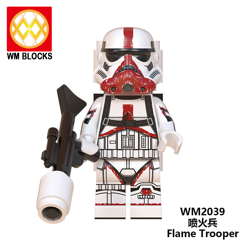 WM6099 Hot Sale Star Cara Dune Moff Gideon Flame Trooper Greef Carga Death Trooper Mandalorian Mini Wars Action Figures For Kids