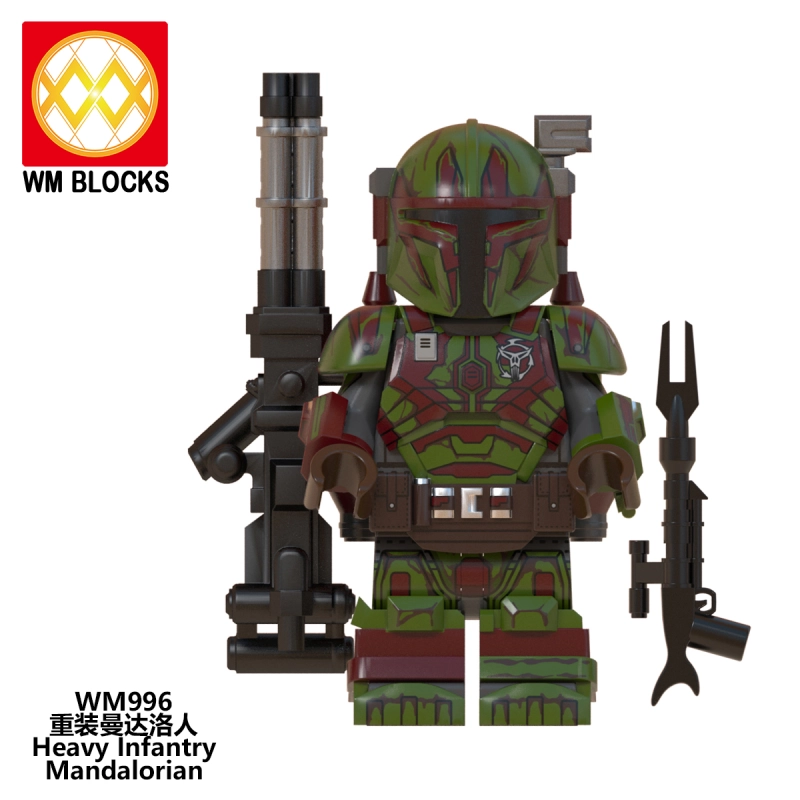 WM6094 New Star Heavy Infantry Mandalorian Paz Vizla Wars Baby Yoda Mini Action Figures Building Blocks Gift Toys For Children