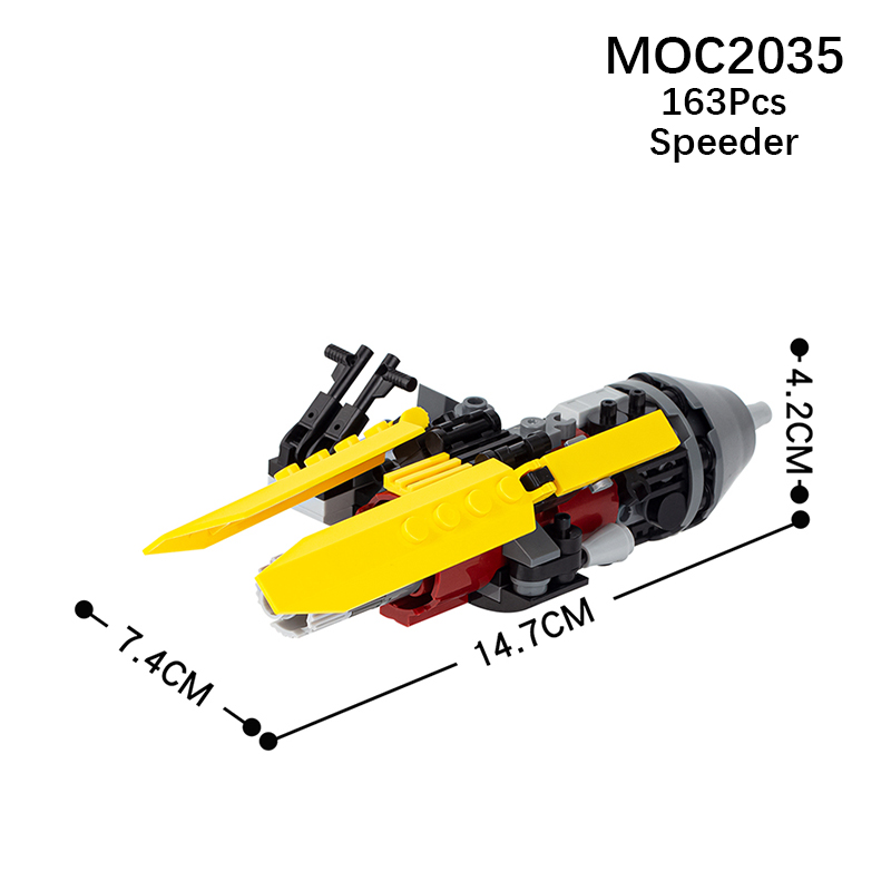 MOC2035 Star Wars Cobb Vanth Speeder DIY Model Building Blocks