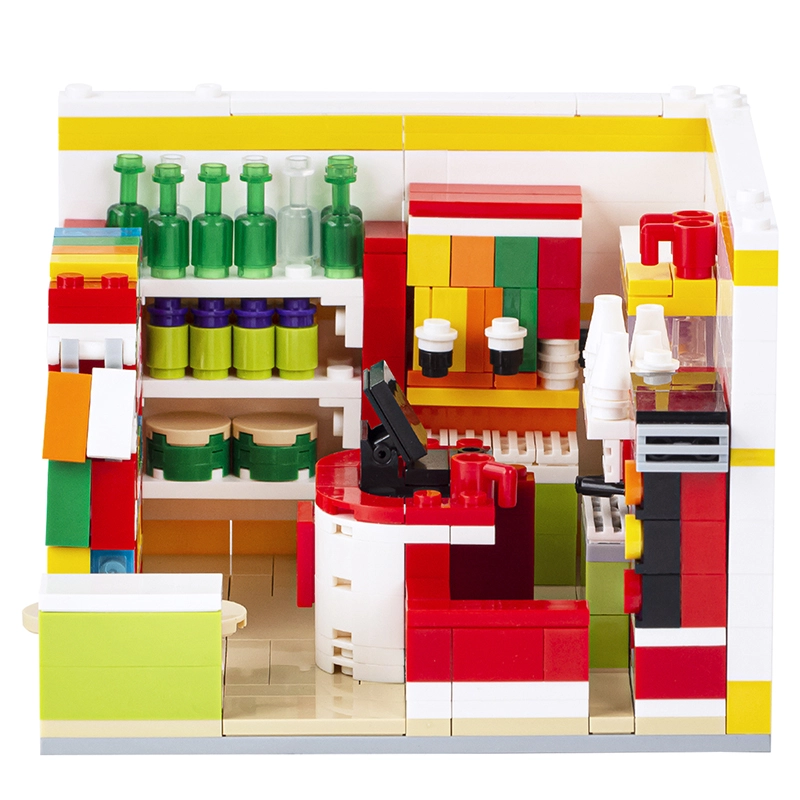 MOC4048 City Series Convenience StoreBuilding Blocks Bricks Kids Toys for Children Gift MOC Parts