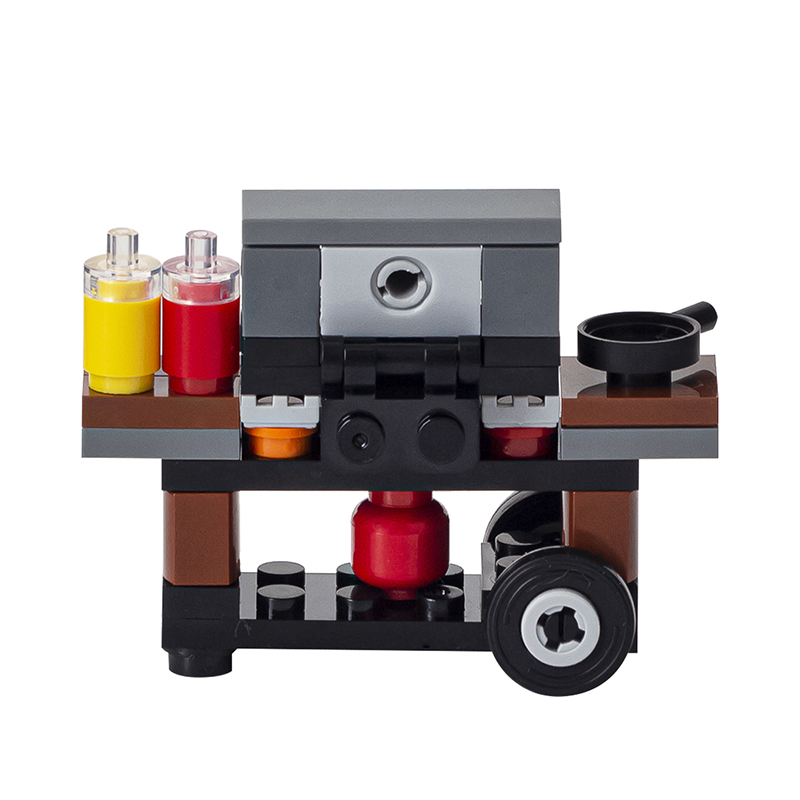 MOC4034 City Series Barbecue Grill Building Blocks Bricks Kids Toys for Children Gift MOC Parts